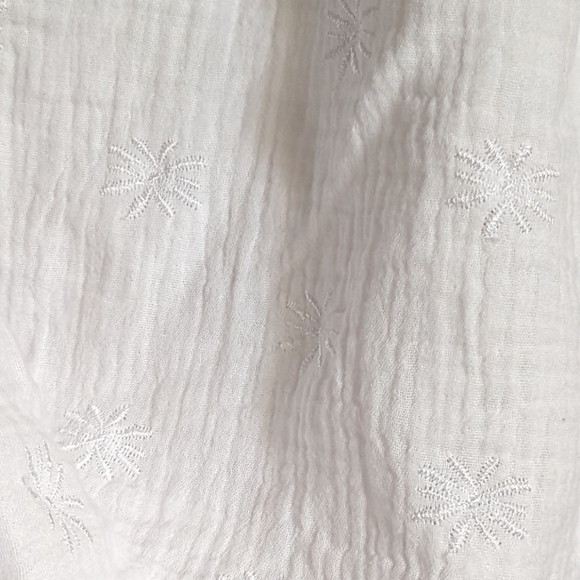 4our dreamers white cotton midi tiered summer dress size Medium M - Picture 3 of 7